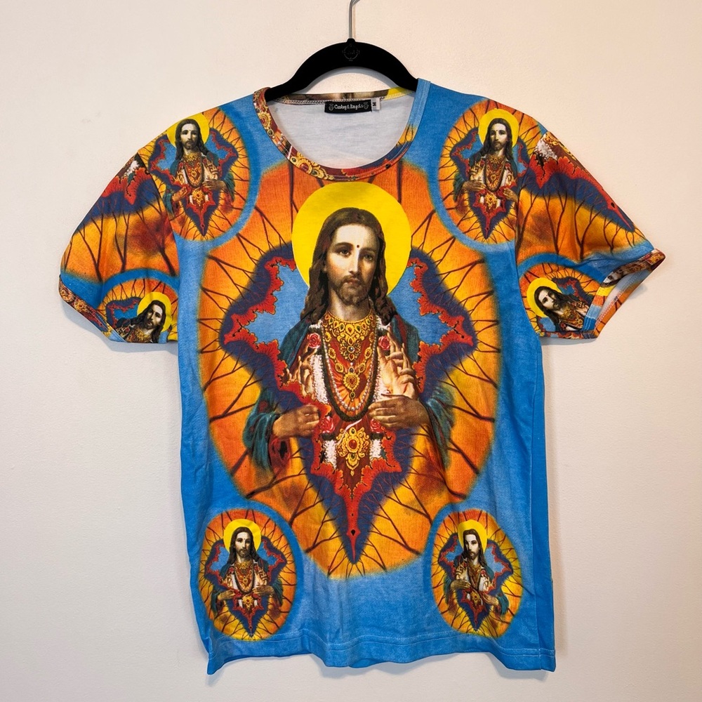 COWBOY & ANGELS Graphic Colorful Tshirt Sz M